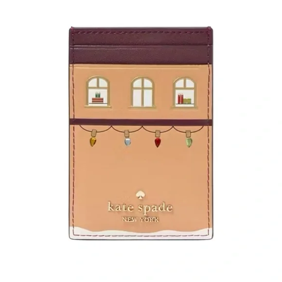 Kate Spade Oh What Fun Gingerbread House Small Slim Cardholder - Picture 2 of 11